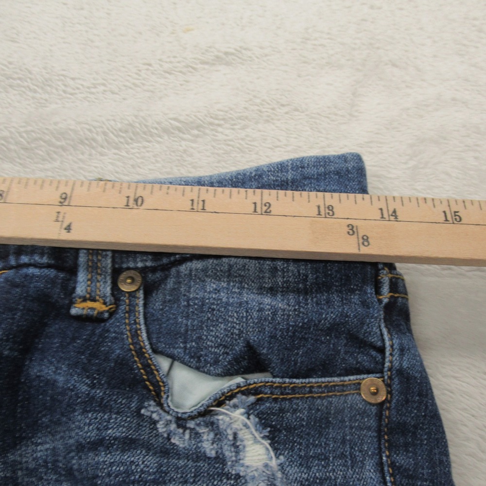 Seven 7 Jeans Womens 26 Medium Wash Denim Low Rise Bootcut Fade Whisker 27x28 - Picture 9 of 13